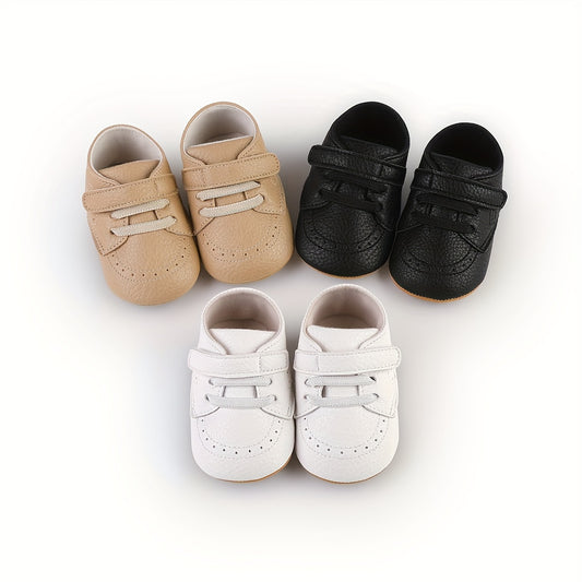 Spring and Autumn New Styles 0-1 Year Old Boys and Girls Solid Color Baby Casual Cute Flat Soft Sole Anti-Slip Casual Shoes