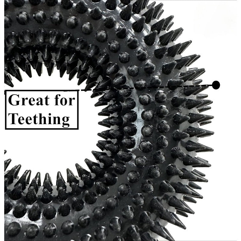 Pack of 4 Non-toxic Rubber Dog Cat Squeaky Chew Toys for All Breeds and Fetch Fun