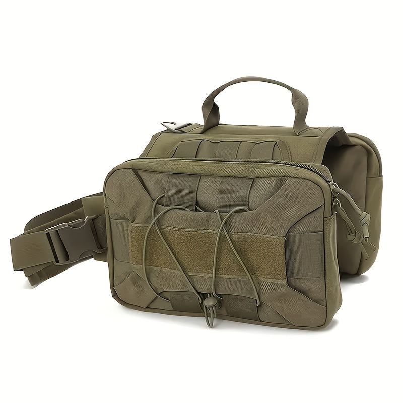 Dog Backpack Dog Harness Tactical Vest for Large Dogs Outdoor Training Suit Combat Suit Set Camping Hunting and Rescue Equipment Medium-Large Dogs