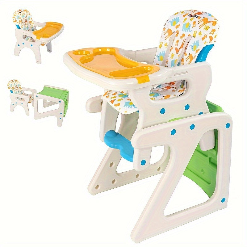 Children's Dining Chair 3-in-1 Multifunctional Baby Dining Chair Dining Chair Seat Convertible Play Seat Booster Toddler with Tray, As Halloween, Chrismas Gift