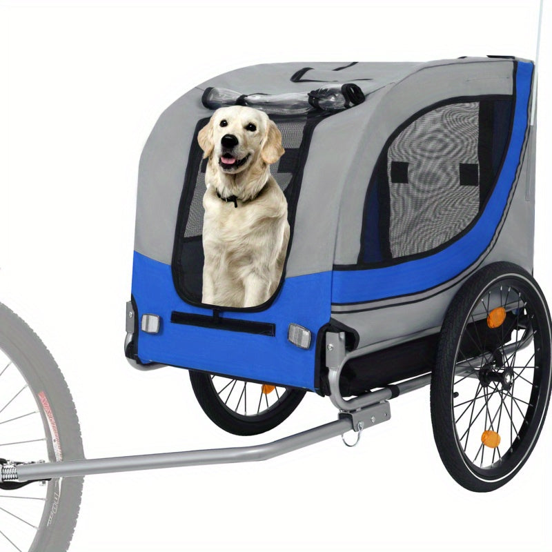 All Terrain Folding Bike Dog Trailer 120Lb Durable Steel