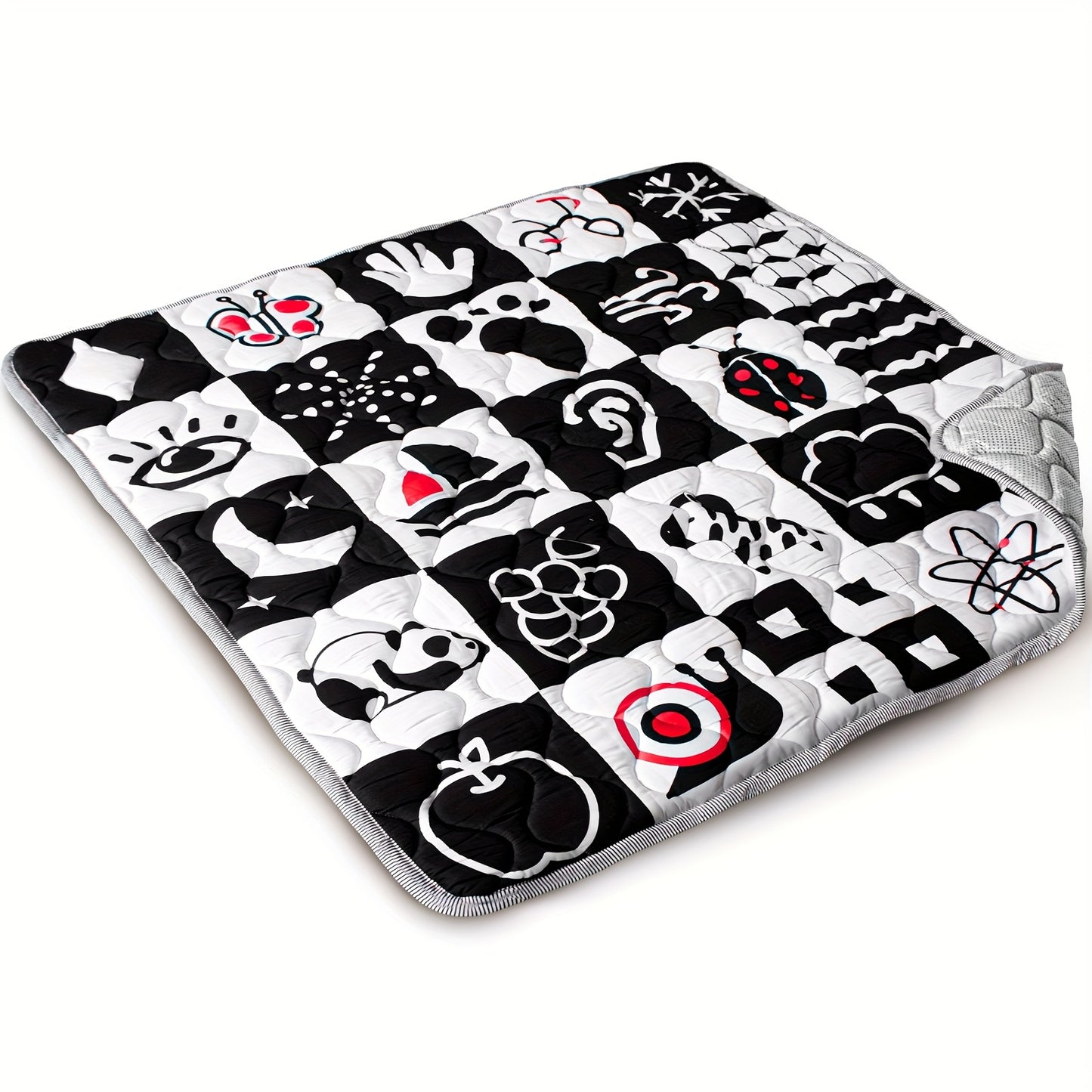 Primlect Baby Play Mat 50x50 Four Sided Alphabet Numbers Anti Slip Crawling Gym For Baby