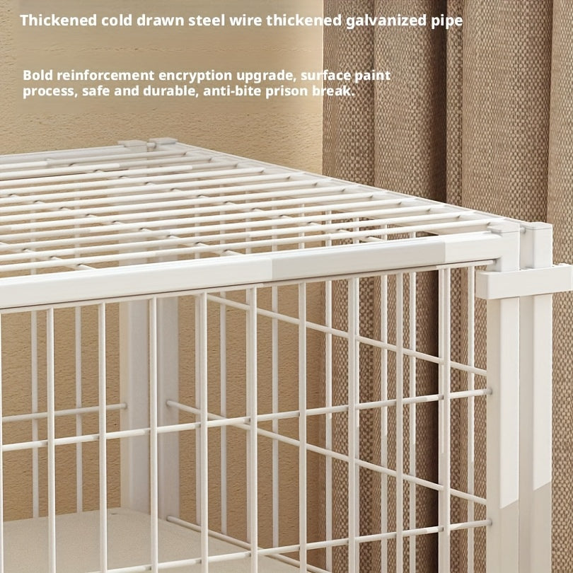 24 Inch Heavy Duty Rustproof Pet Cage with Escape Proof Lock for Small Animals