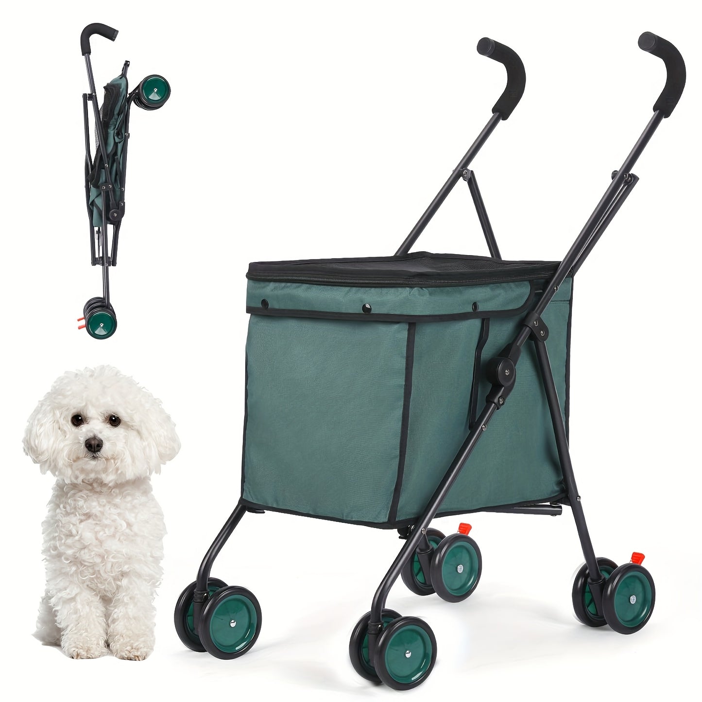 Multi-functional Folding Portable Portable Cart, Small Pet Cart, Cat, Dog & Animal Cart, Family Shopping Cart, Outdoor Camping Cart