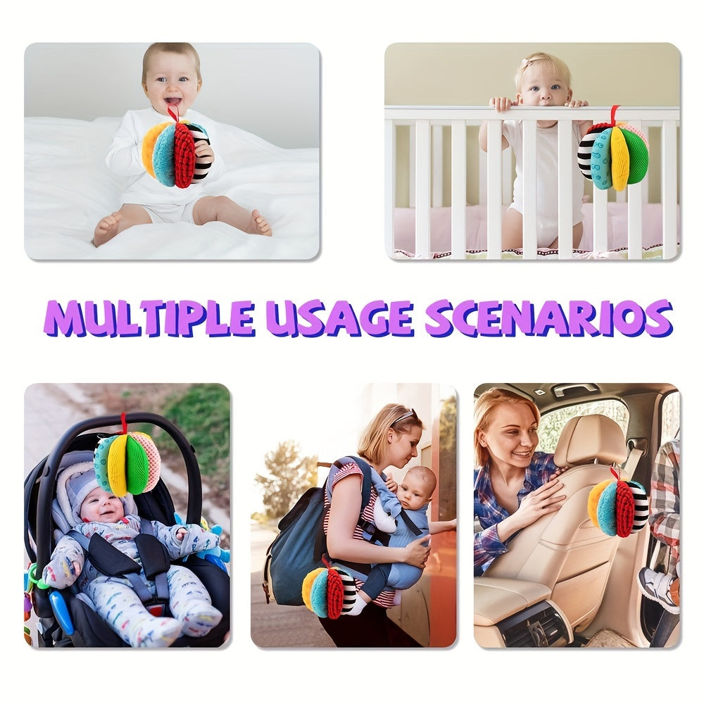 8-in-1 Rainbow Sensory Balls for Infants and Toddlers with Tactile Textures and Sounds