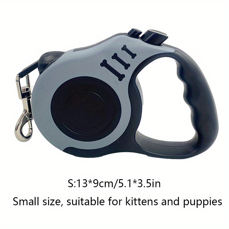 Dual Switch Retractable Dog Leash Durable Nylon Rope