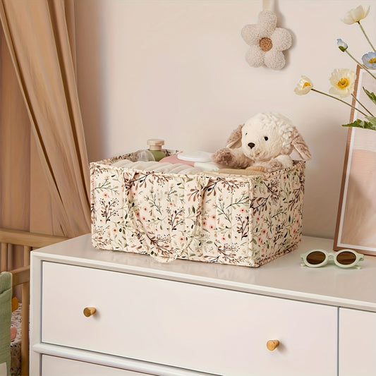 Diaper Caddy Organizer Stylish Storage Basket Holder Tote Bag for Changing Table Car Travel Shower Gifts Organizer Suitable for Indoor Outdoor Stylish Storage Basket Diaper Holder Organizer for Changing Table