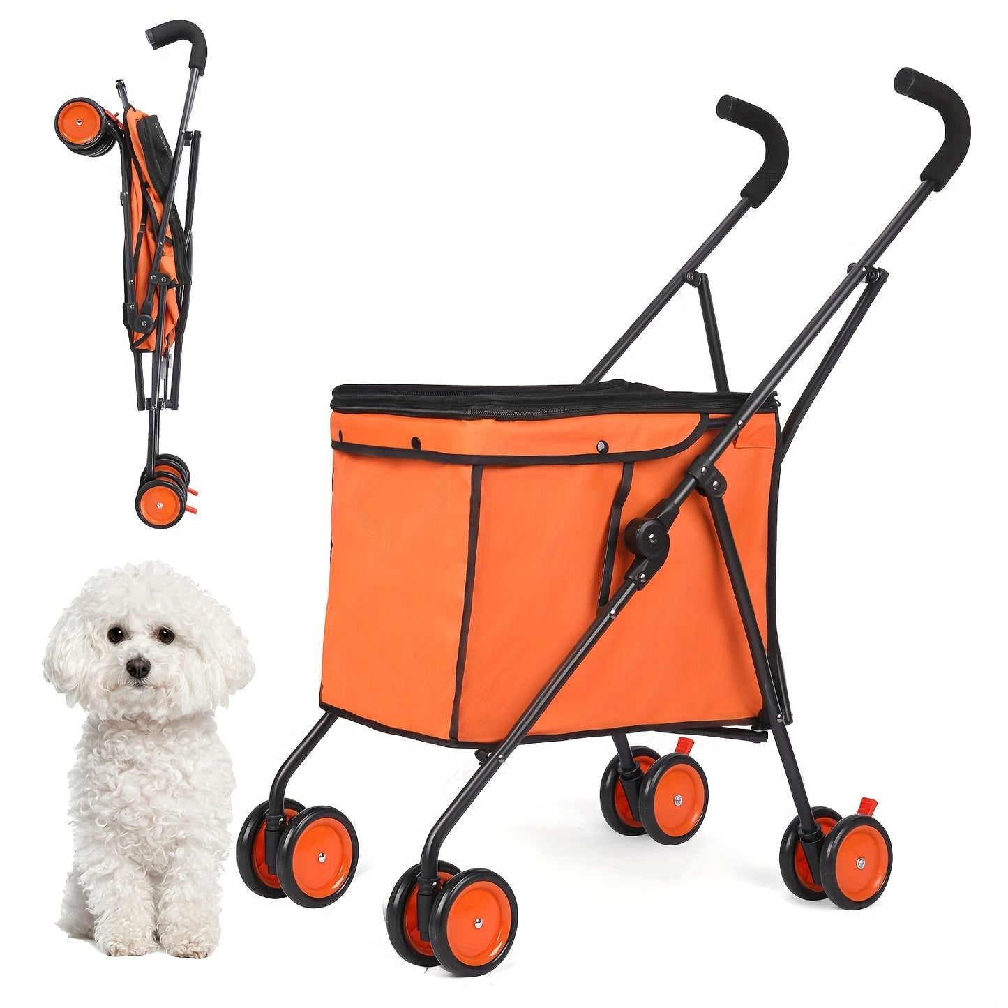 Multi-functional Folding Portable Portable Cart, Small Pet Cart, Cat, Dog & Animal Cart, Family Shopping Cart, Outdoor Camping Cart