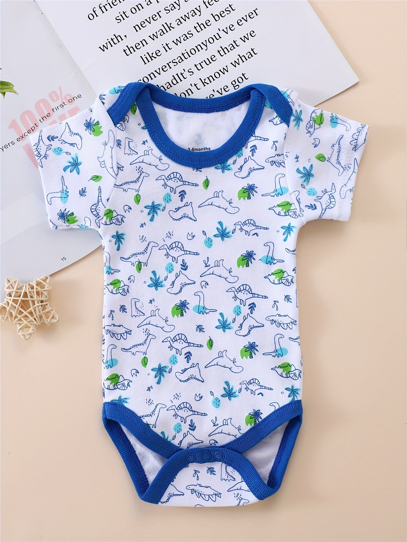 3pcs Baby Boy'S 100% Cotton Short Sleeve Crew Neck Jumpsuit Clothes Summer Triangle Climbing Outdoor Clothes, for Outdoor
