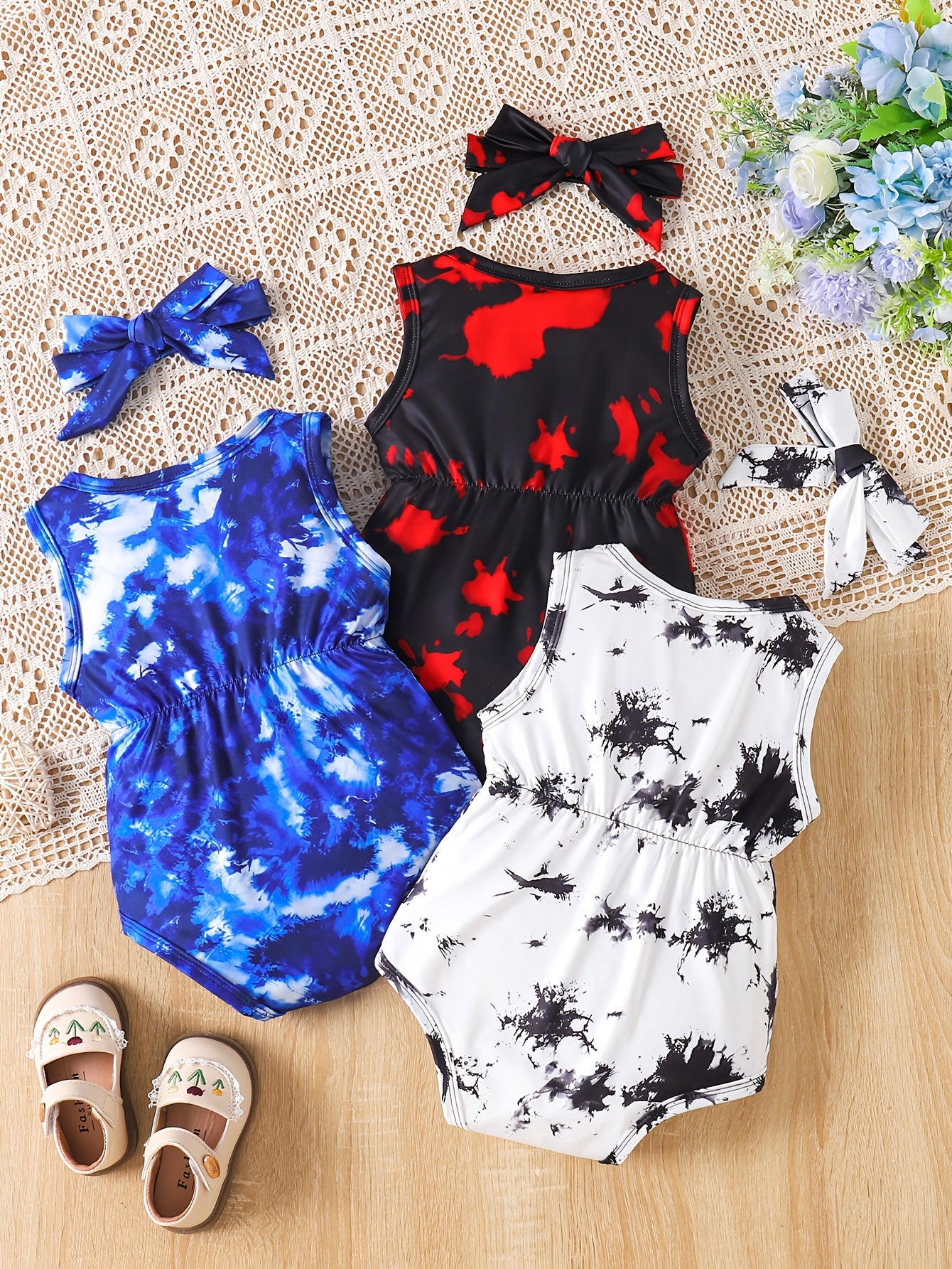 Girls Sleeveless Tank Top and Headband Set 0 to 18 Months