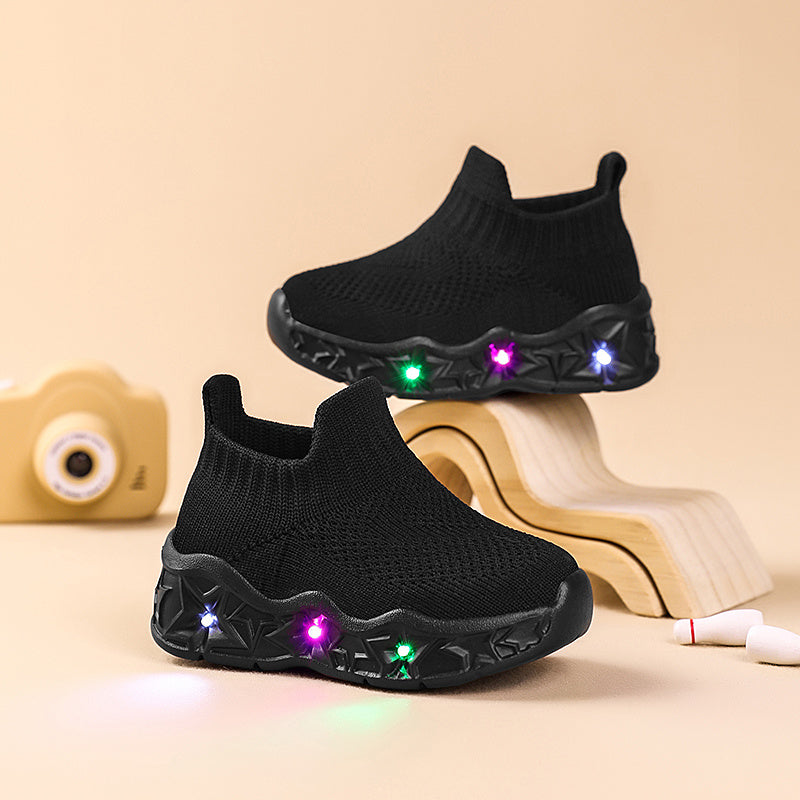 2026 Classic Light-Up Sneakers for Boys and Girls Lightweight Slip-On Streetwear Style