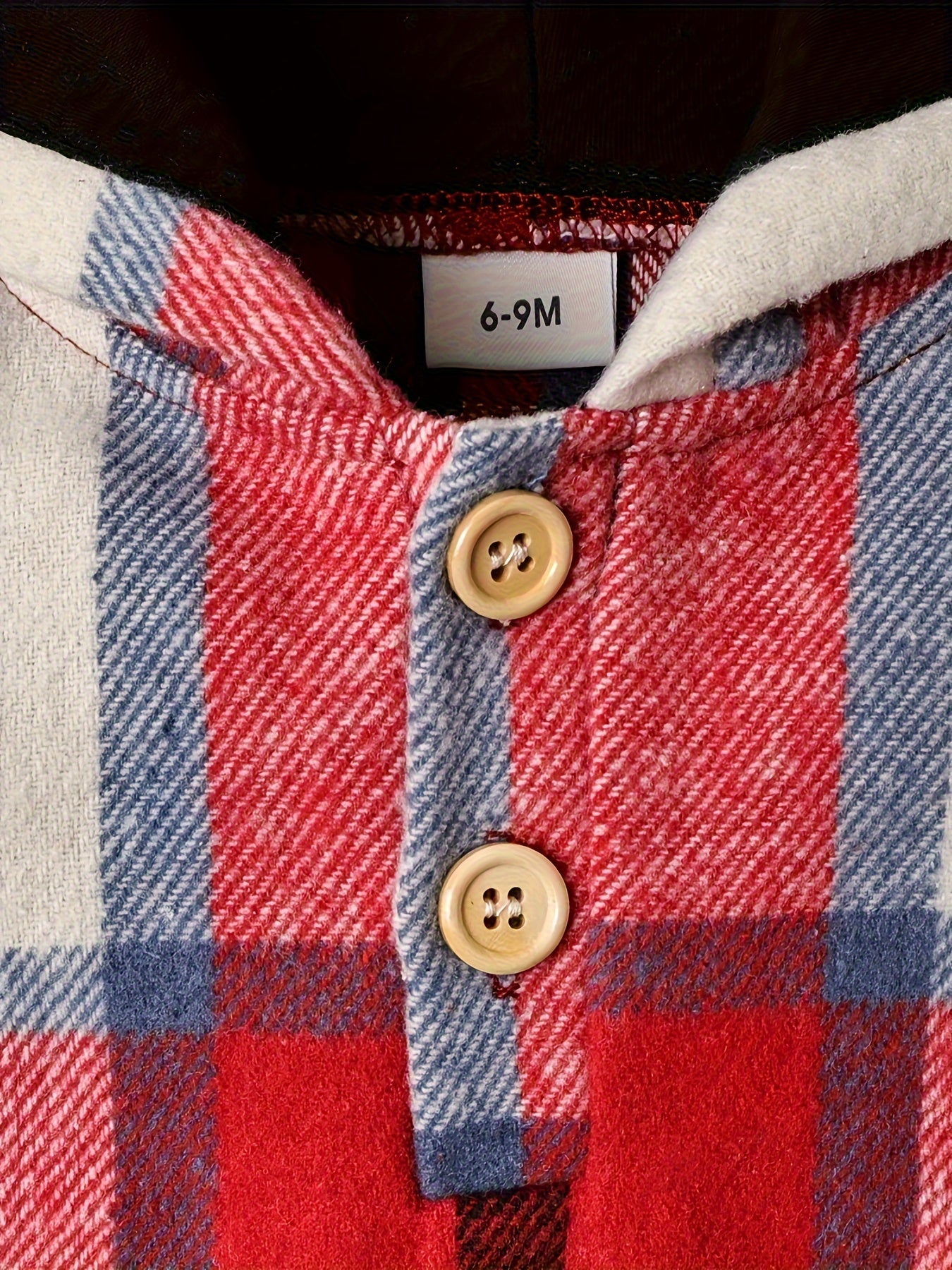 Toddler Boy Plaid Dinosaur Hoodie and Pants Set for Fall and Winter Ages 6 Months to 5 Years