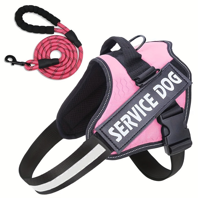 PetComfort 2pcs Dog Chest Harness Set – Adjustable Reflective Nylon for Ultimate Control