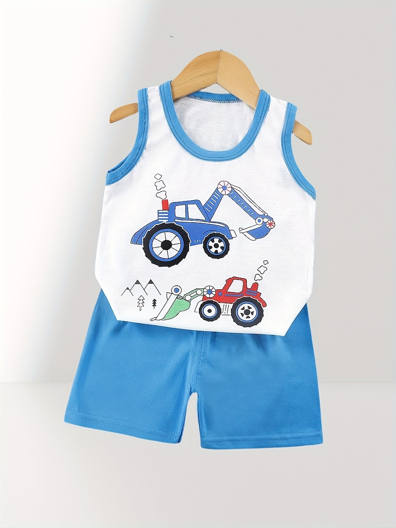 DinoPlay Cartoon Excavator Suit – Comfortable Summer Outfit for Boys