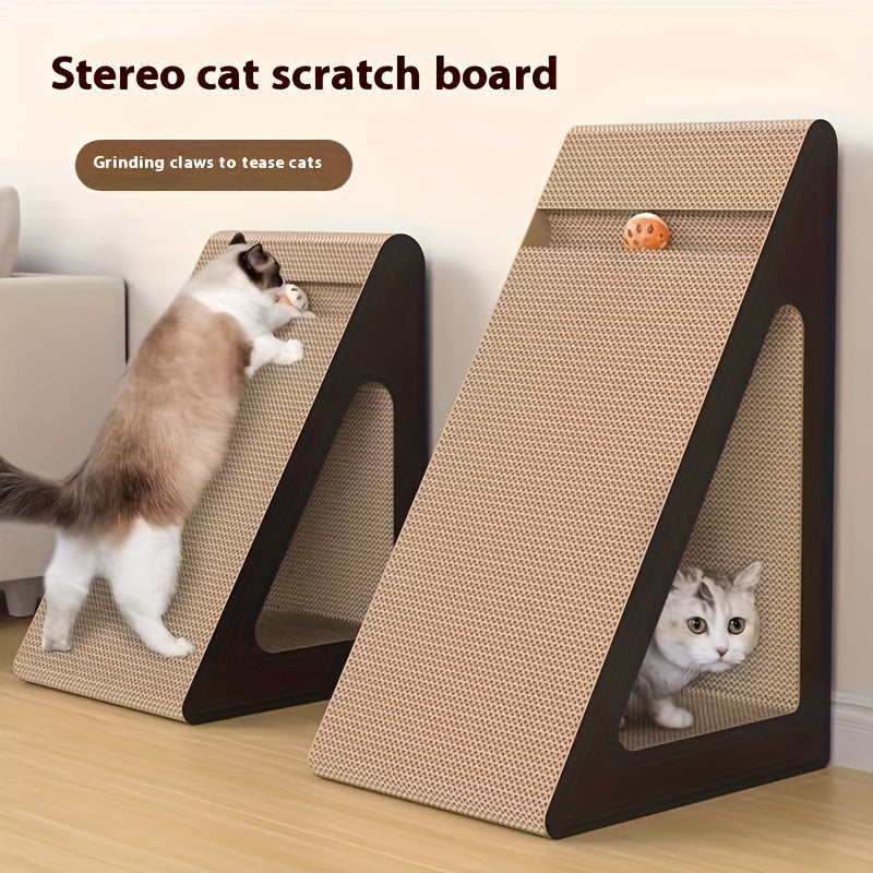 Multi Layer Cat Scratcher with Teasing Ball Interactive Cat Toy for Playful Fun