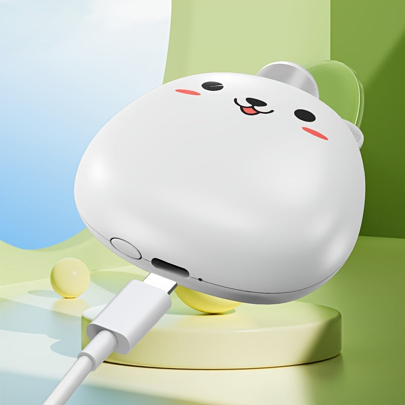 Baby Electric Nail Grinder with Bear Shape Rechargeable Quiet Portable 8 Grinding Heads