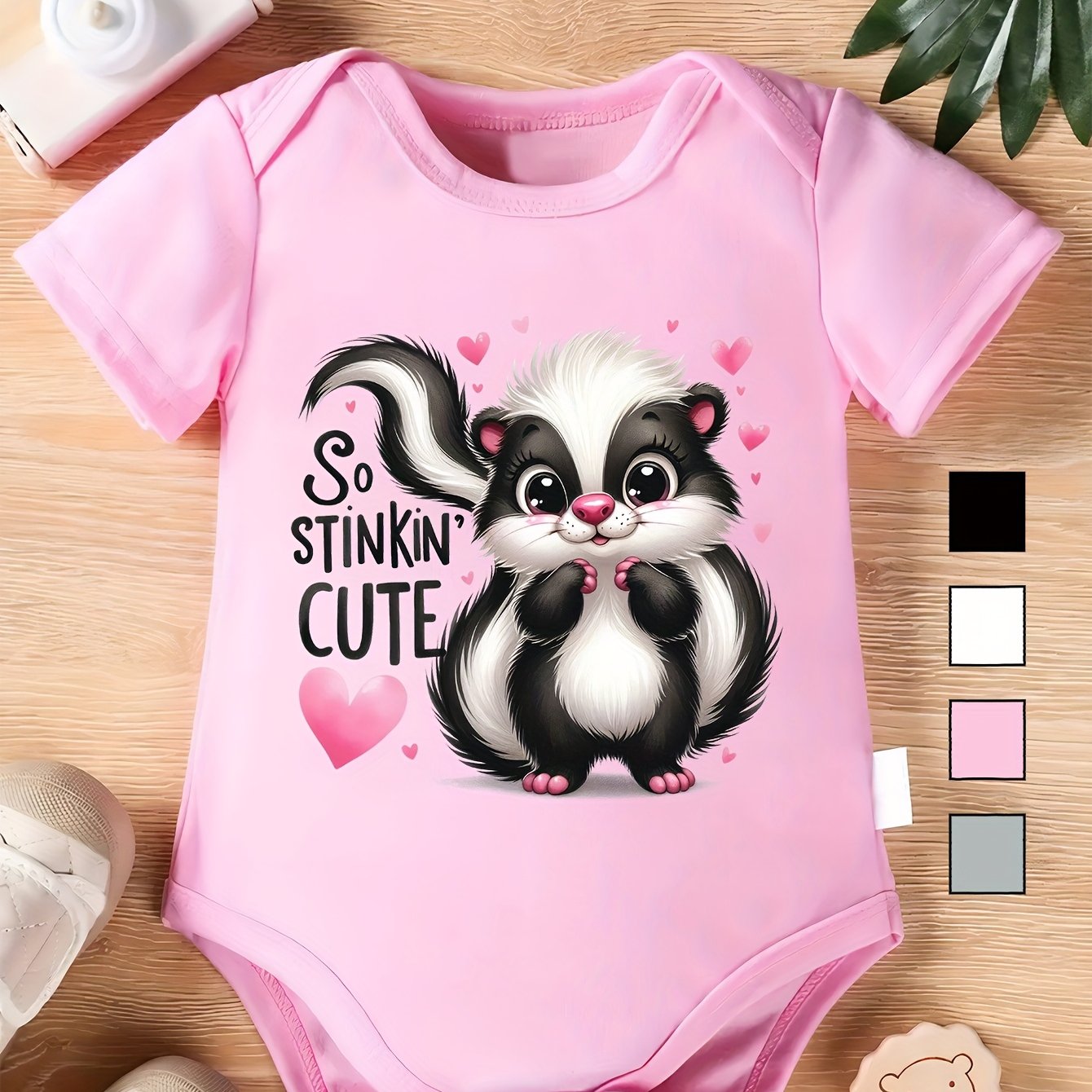 Cute Animal Print Baby Onesie for Spring and Summer 0-12 Months Soft Cotton Outfit