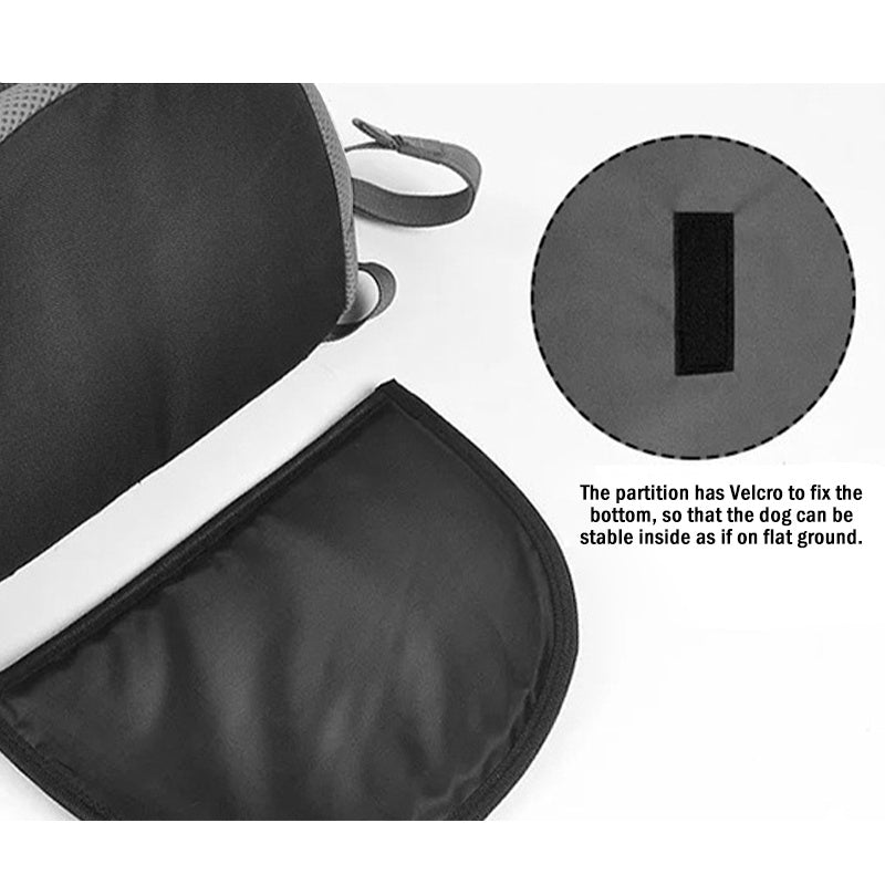 Breathable Mesh Dog Backpack With Adjustable Straps And Belt