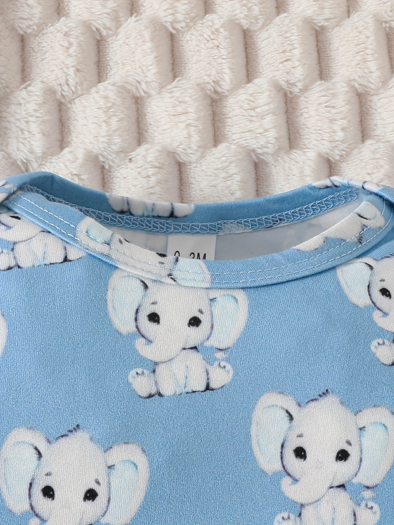 Little Peanut Youngsters Long Sleeve Rompers – Adorable Elephant Designs for Comfort