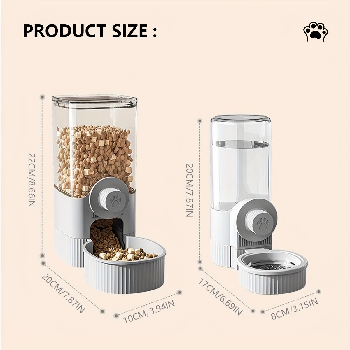 Automatic Hanging Pet Water and Food Dispenser for Cats Dogs and Rabbits Easy Installation