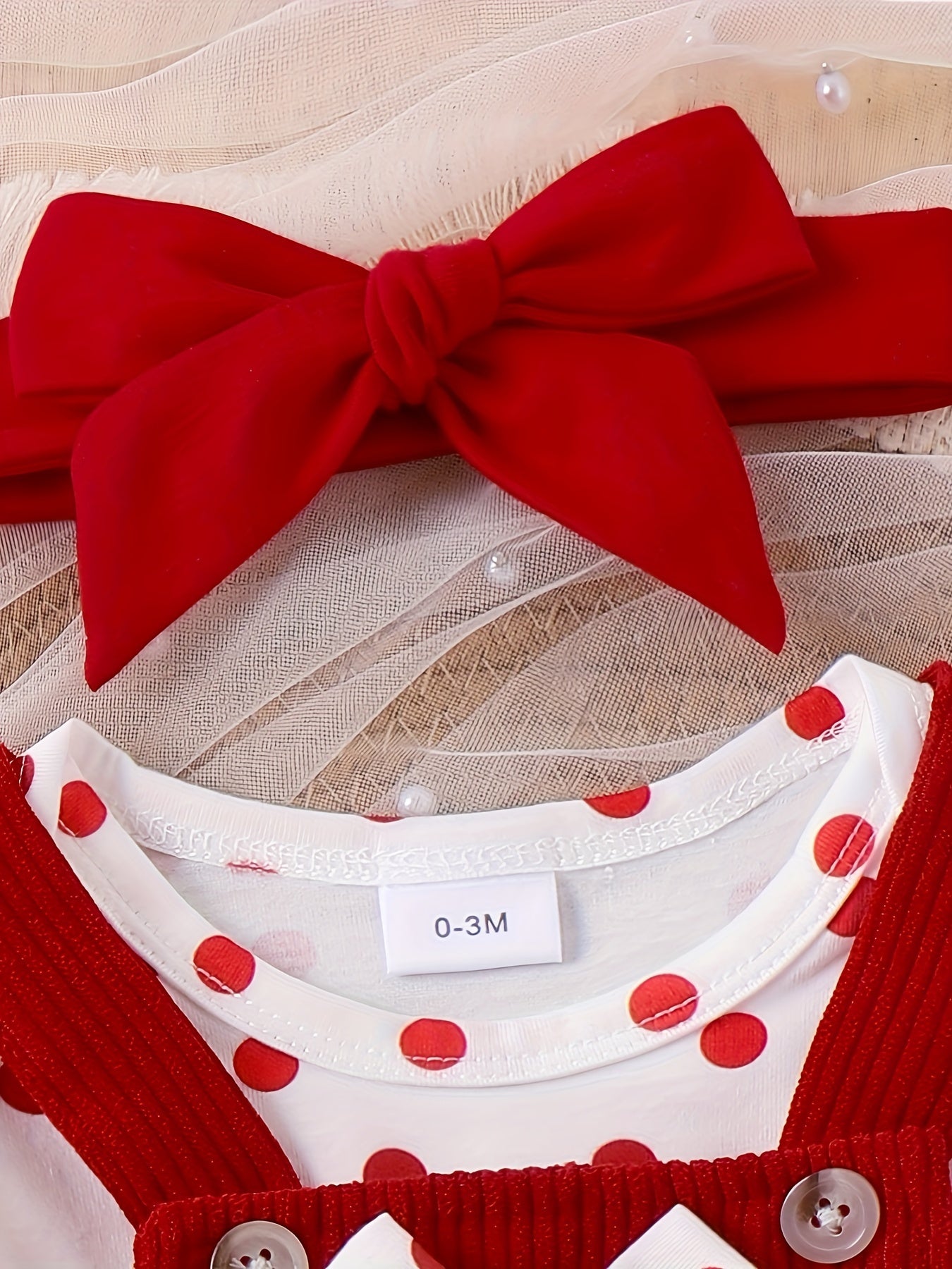 Baby Girl Summer Lace Outfit with Teddy Bear Strap Skirt and Headband 0-18 Months