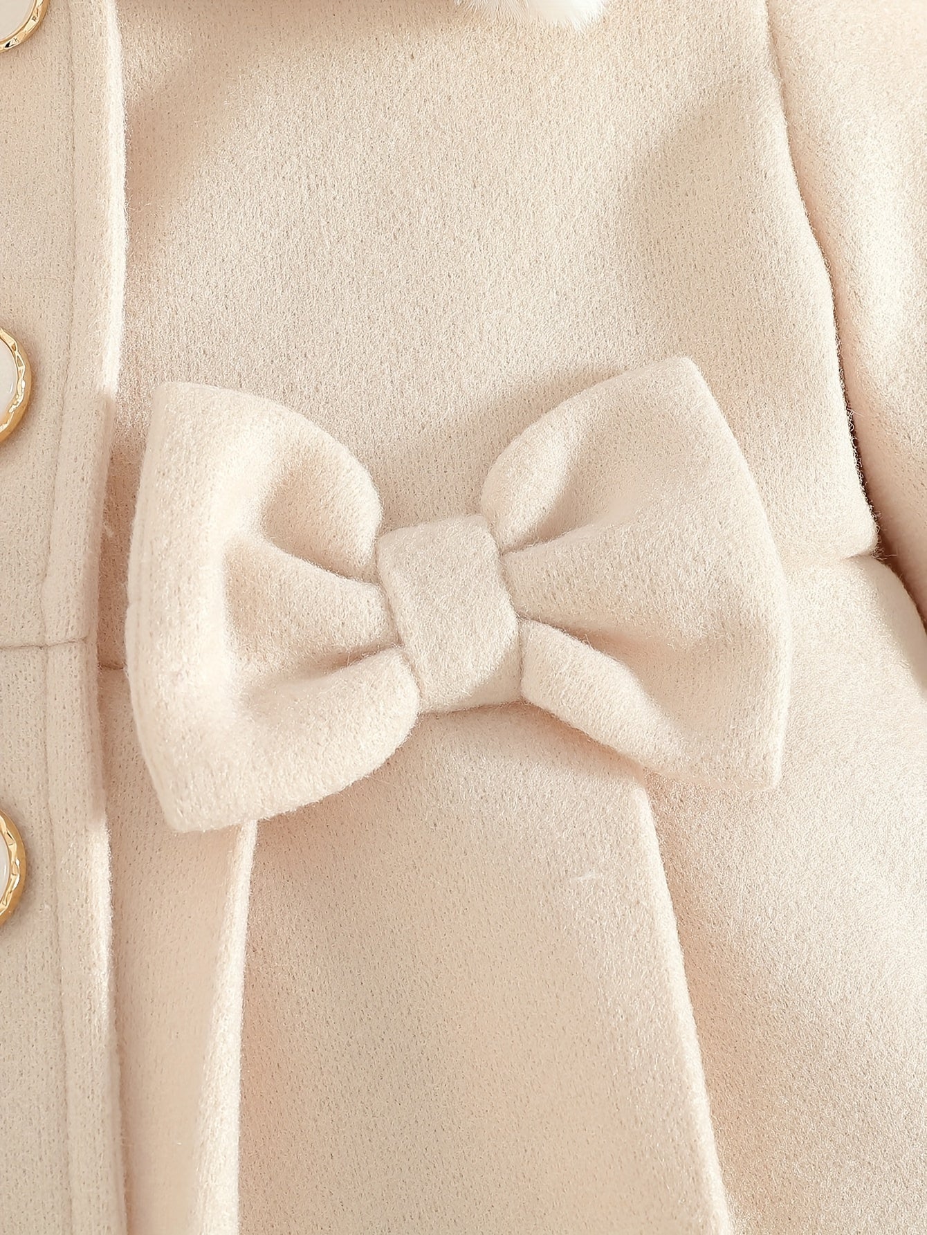 Girls Soft Fleece Jackets and Coats with Bow Trim for Back to School Autumn Winter