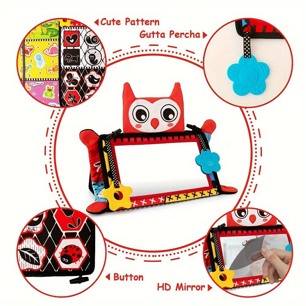 High Contrast Baby Mirror Toys for Sensory Development and Tummy Time Fun