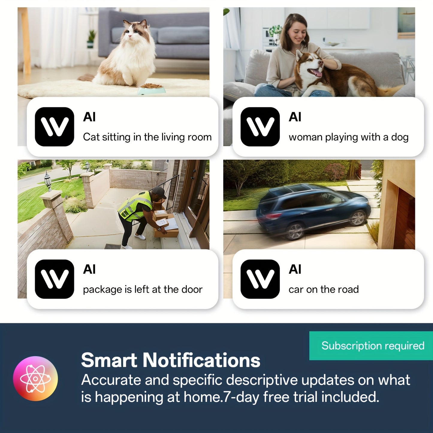 4MP HD Indoor Camera with 360 Degree Night Vision and Two Way Audio for Pets and Babies