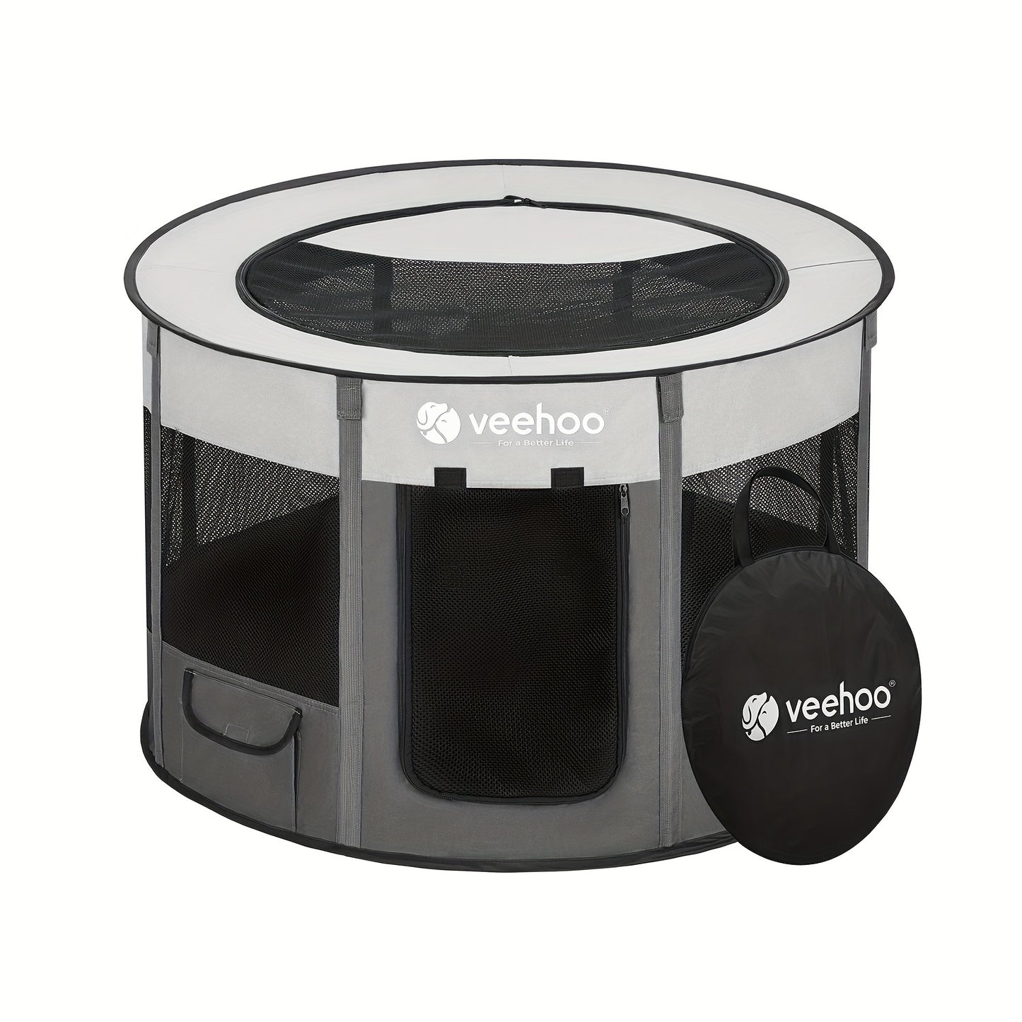 Veehoo Foldable Portable Dog Playpen for Indoor and Outdoor Use - Ideal for Small and Medium Dogs