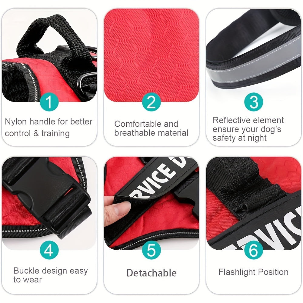 PetComfort 2pcs Dog Chest Harness Set – Adjustable Reflective Nylon for Ultimate Control