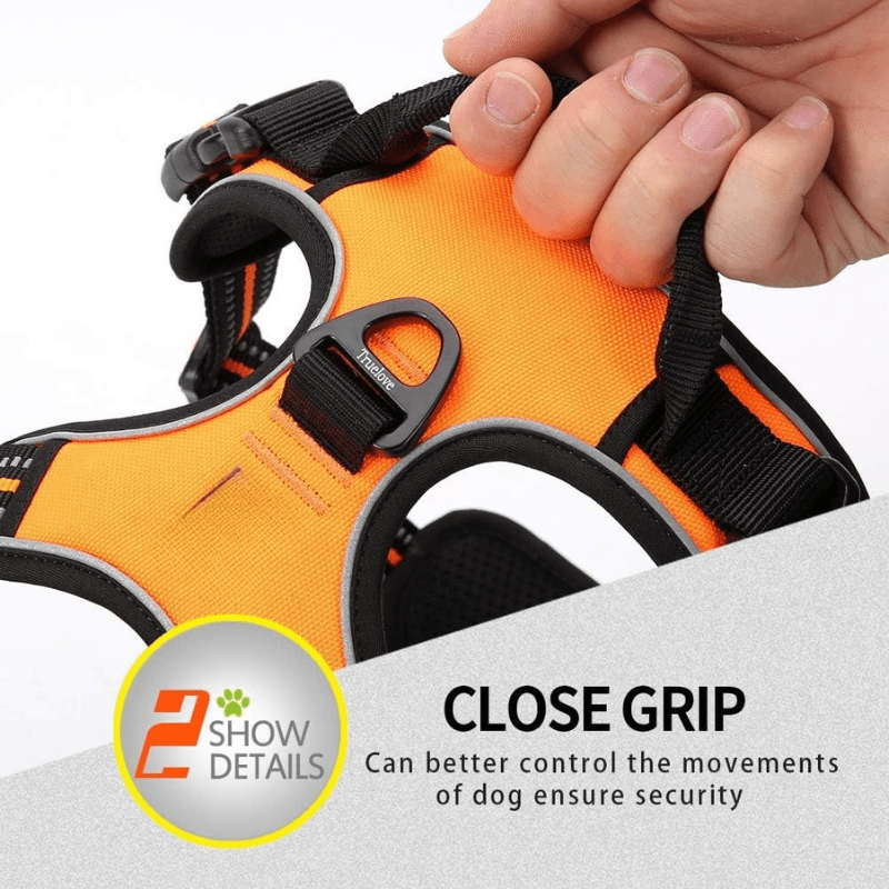 Soft Front Dog Harness Best Reflective No Pull Design with Convenient Handle