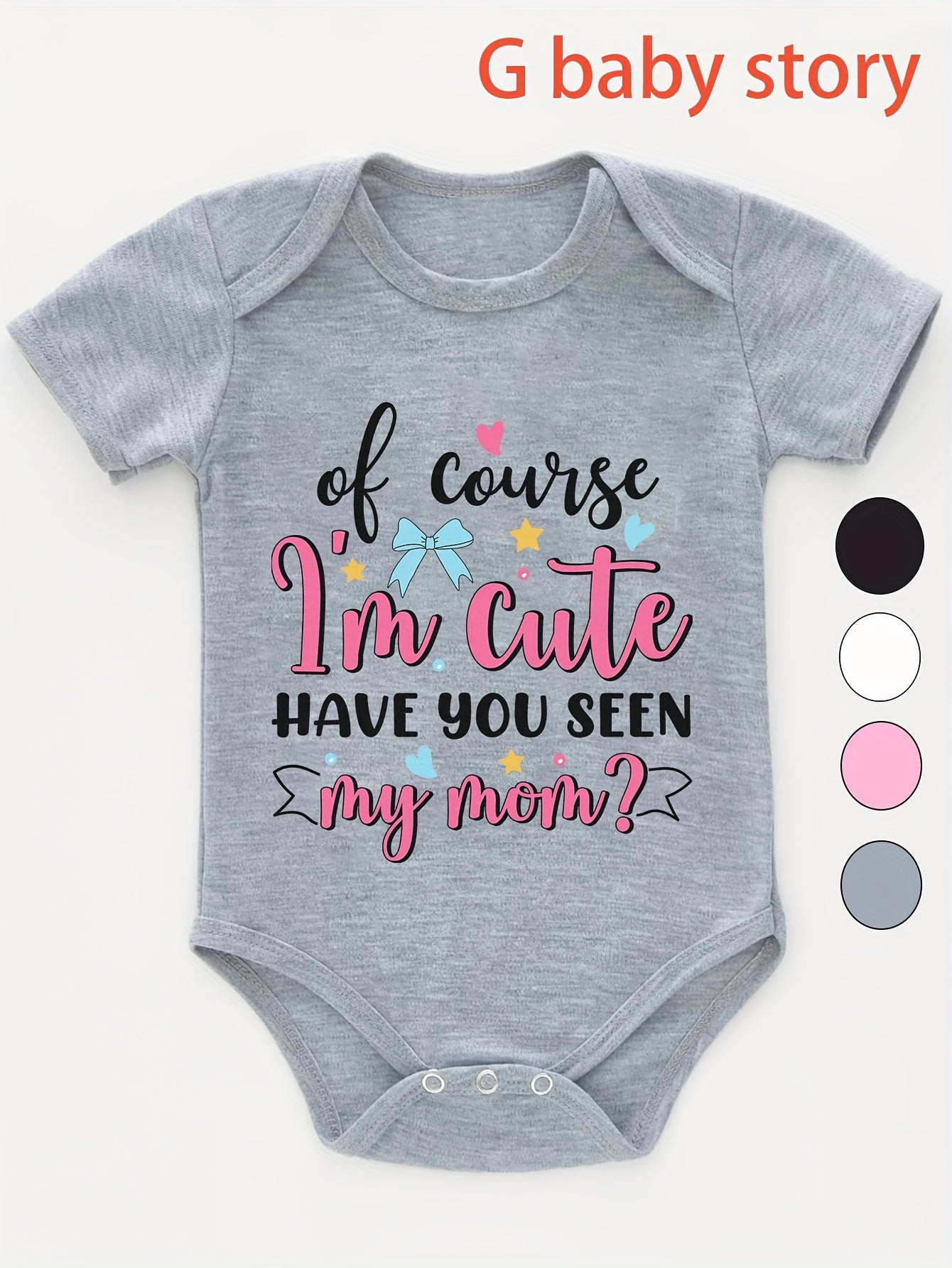 G Baby Story Cute Baby Girl Newborn Romper Soft Cotton Outfit with Star and Butterfly Prints