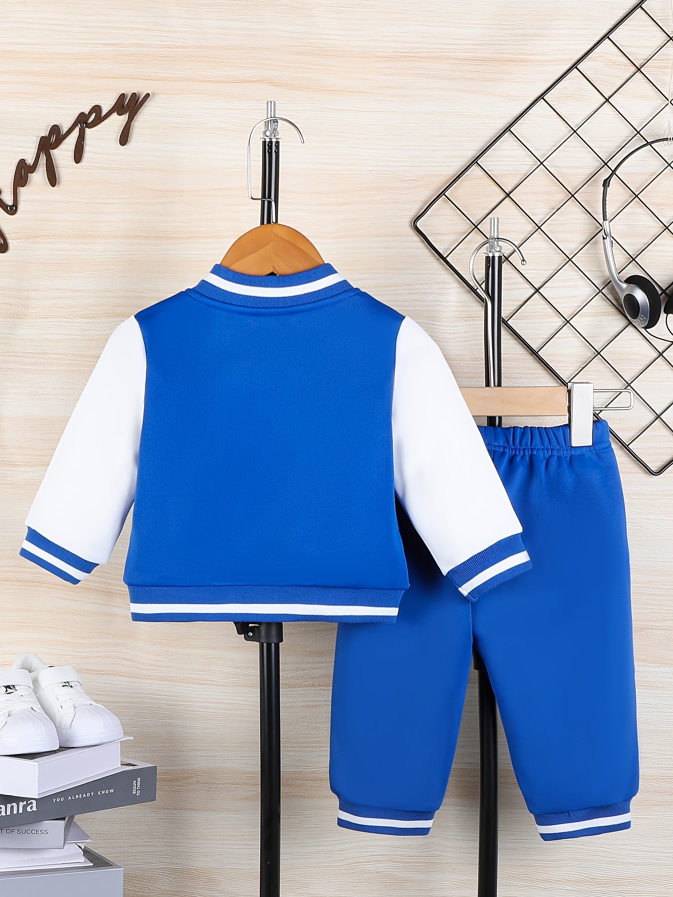 Directional Development of Baby Boy Autumn/Winter Print Two-Piece Top Spider Web Print & Trousers Casual Trousers, for Outdoor