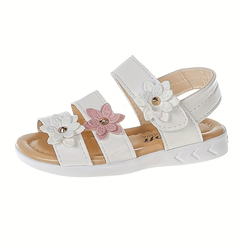 Girls Sandals With Flower Decorations Ideal For Parties Sports And Beach Fun