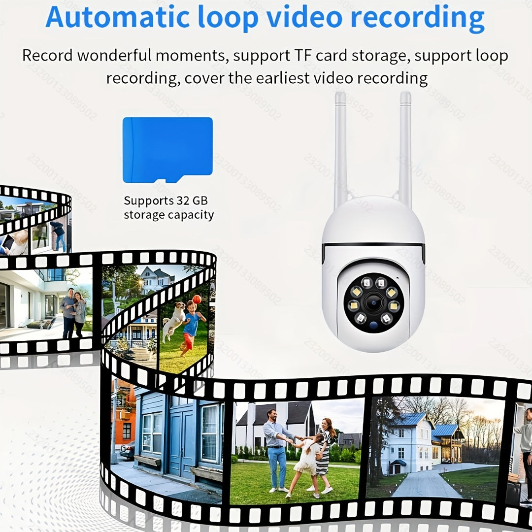 Wireless 1080P Surveillance Camera Dual Band WiFi 360 Degree PTZ Rotation Baby Care