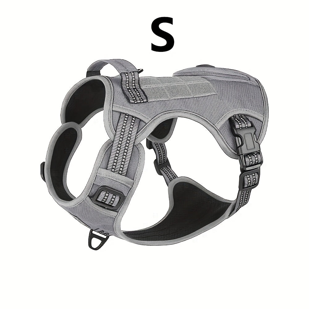 Vest-Style Tactical Dog Harness for Small to Medium Dogs in 6 Colors and Leash Compatible