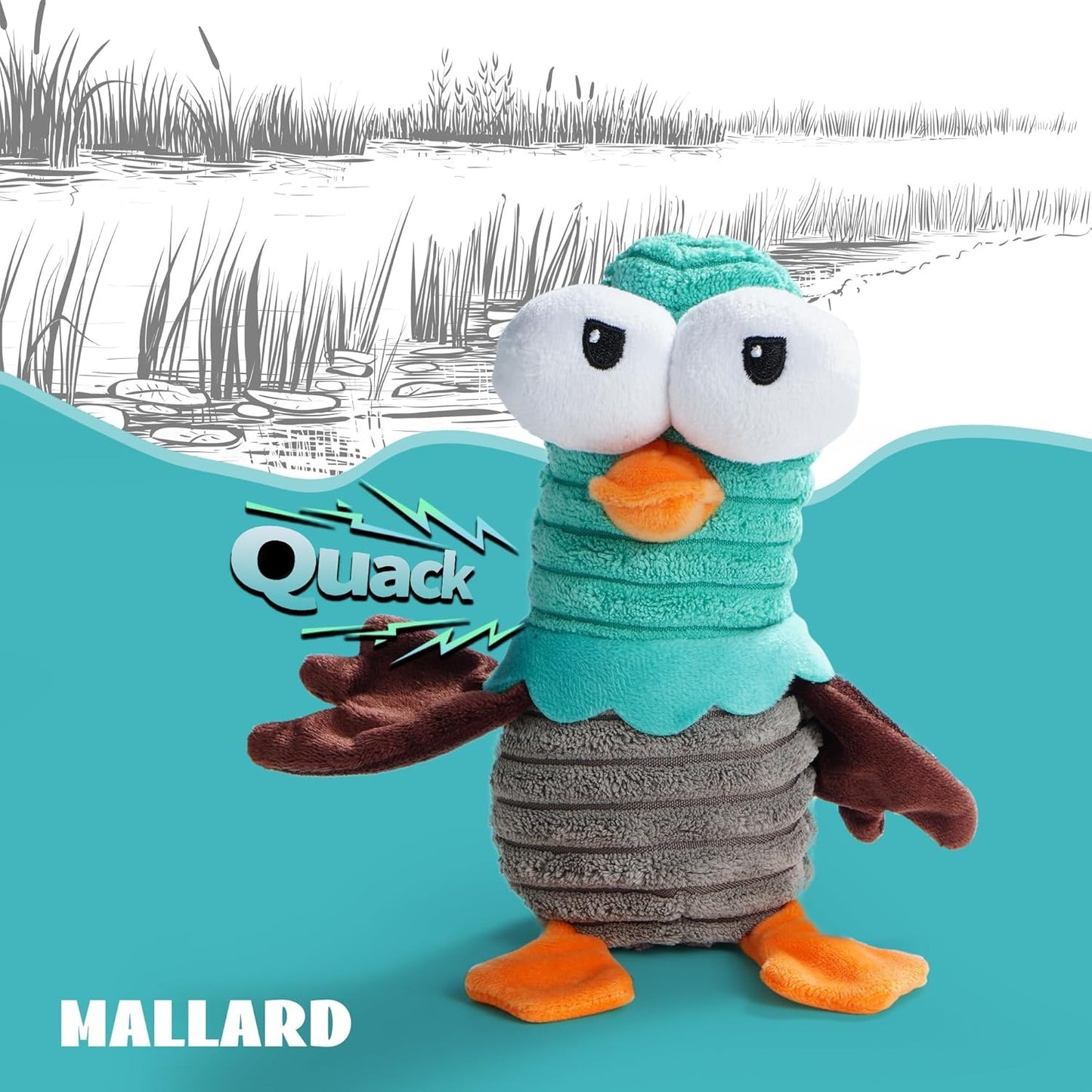 Nocciola 5 Piece Dog Squeaky Toy Set Funny Animal Sounds Interactive Gift for All Breeds