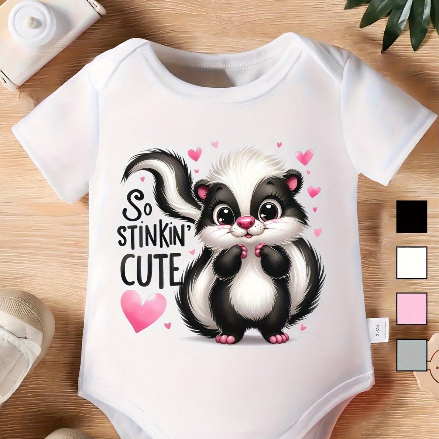 Cute Animal Print Baby Onesie for Spring and Summer 0-12 Months Soft Cotton Outfit