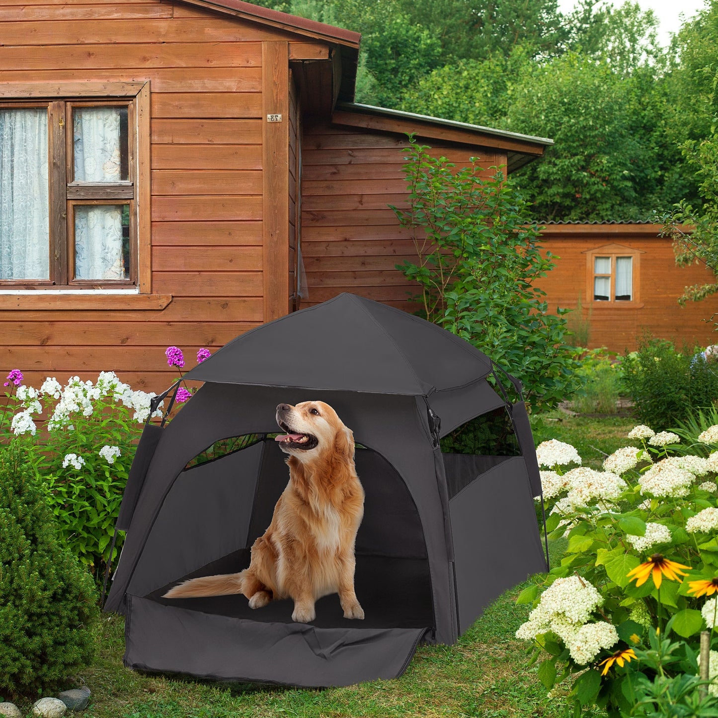 PawHut Extra Large Dog Tent Portable Pet Tent for Outdoor Adventures and Travel