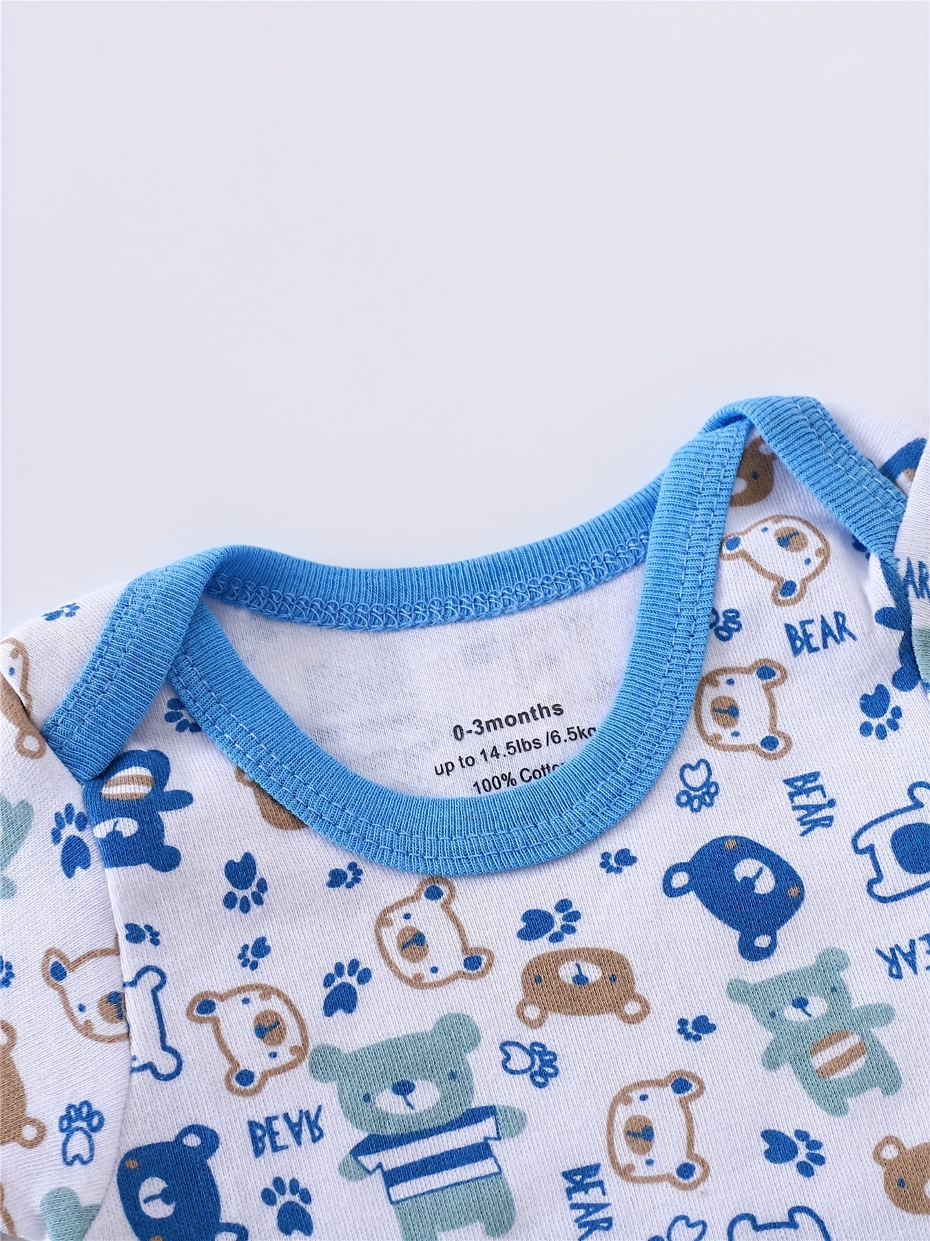 3pcs Toddler Boys' Short Sleeve Romper Set - Cute Lion Animal Print, Blue & White, Cotton, Round Neck, Summer Outfit with "LOVE" & "THANKS" Embroidery, Perfect for Spring/Summer, Clothes for Youngster, for Outdoor, Perfect fo