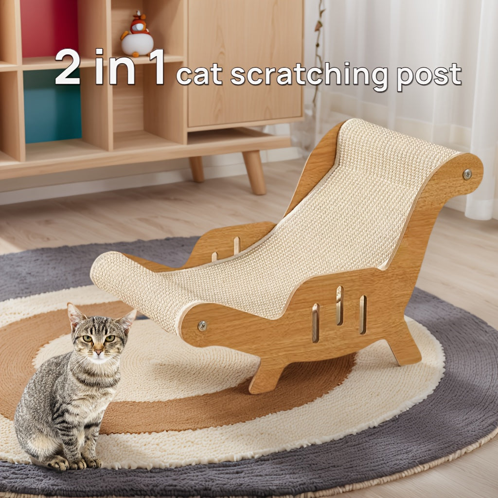 Extra Large Durable Cat Scratching Board Lounge Chair Made with Sisal for Indoor Cats