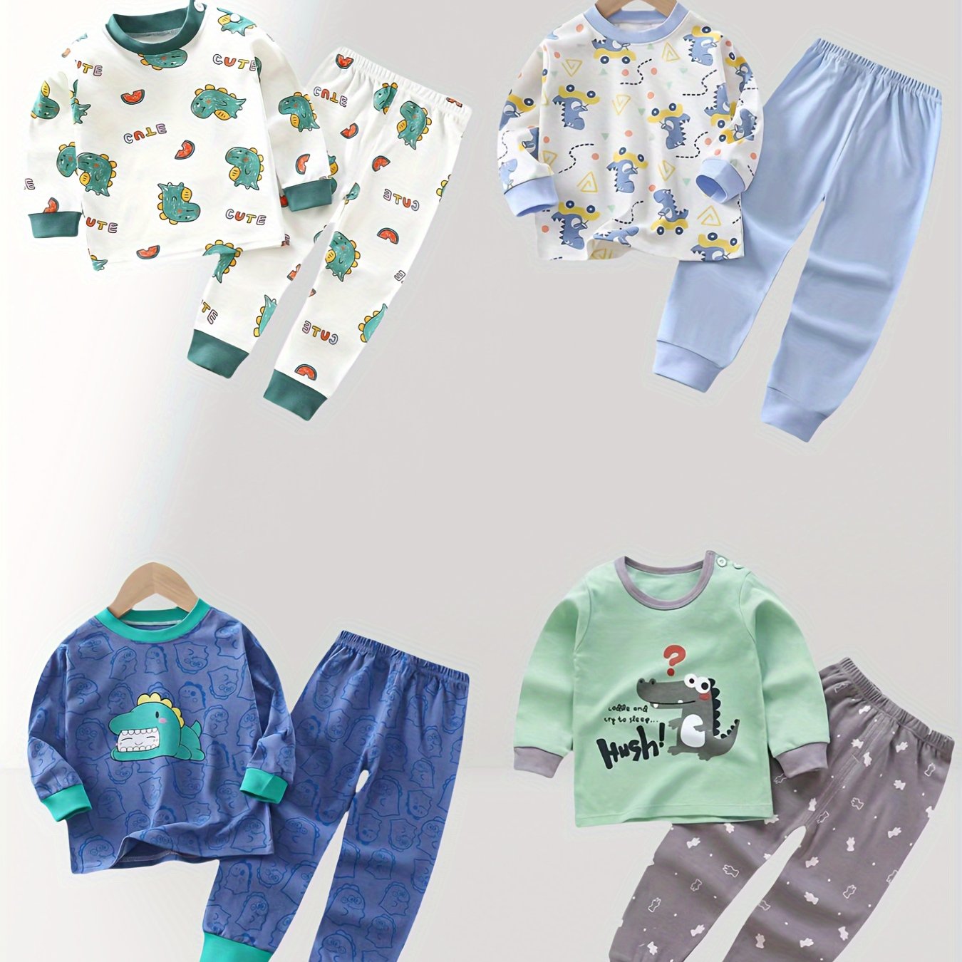 Kids Dinosaur Cotton Suit Set – Soft Breathable Comfort for Autumn and Winter