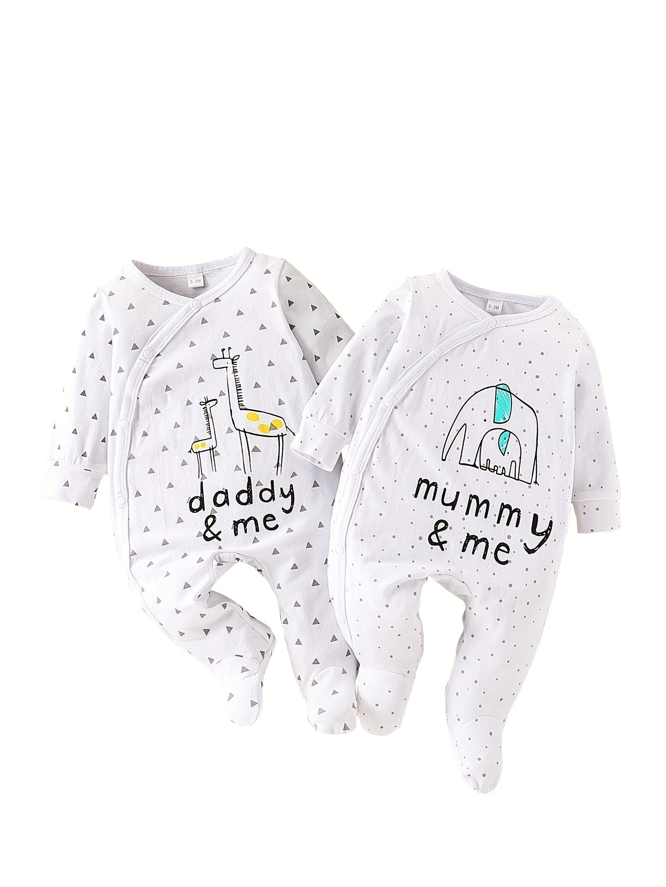 2pcs Cute Baby Boy Romper Long Sleeve Infant Jumpsuit Soft Cotton Outfit for Outdoors