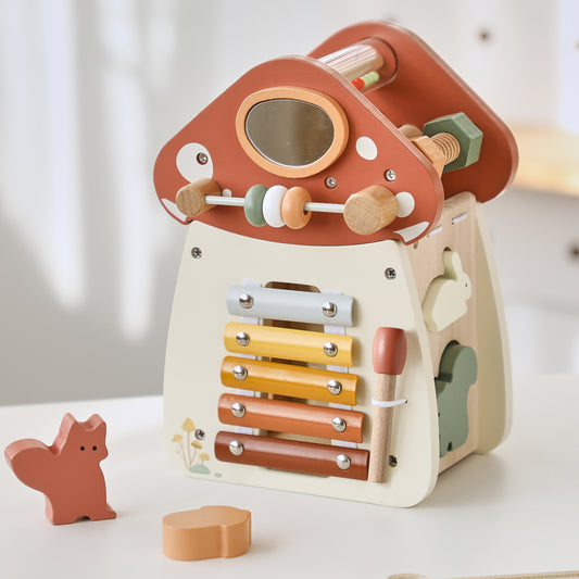 Multi-functional Mushroom Five-in-One Toy Set for Cognitive Development and Hand-Eye Coordination