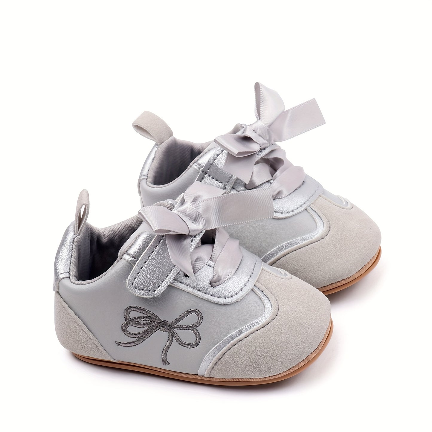 Baby Girl First Walker Sneakers - Soft Pink &, Non-Slip PVC Sole, Easy Slip-On Closure, Lightweight Toddler Shoes for Girls, for Everyday & Special Occasions, Toddler Sneakers, Stylish Infant Footwear, Comfortable Crib Shoes,