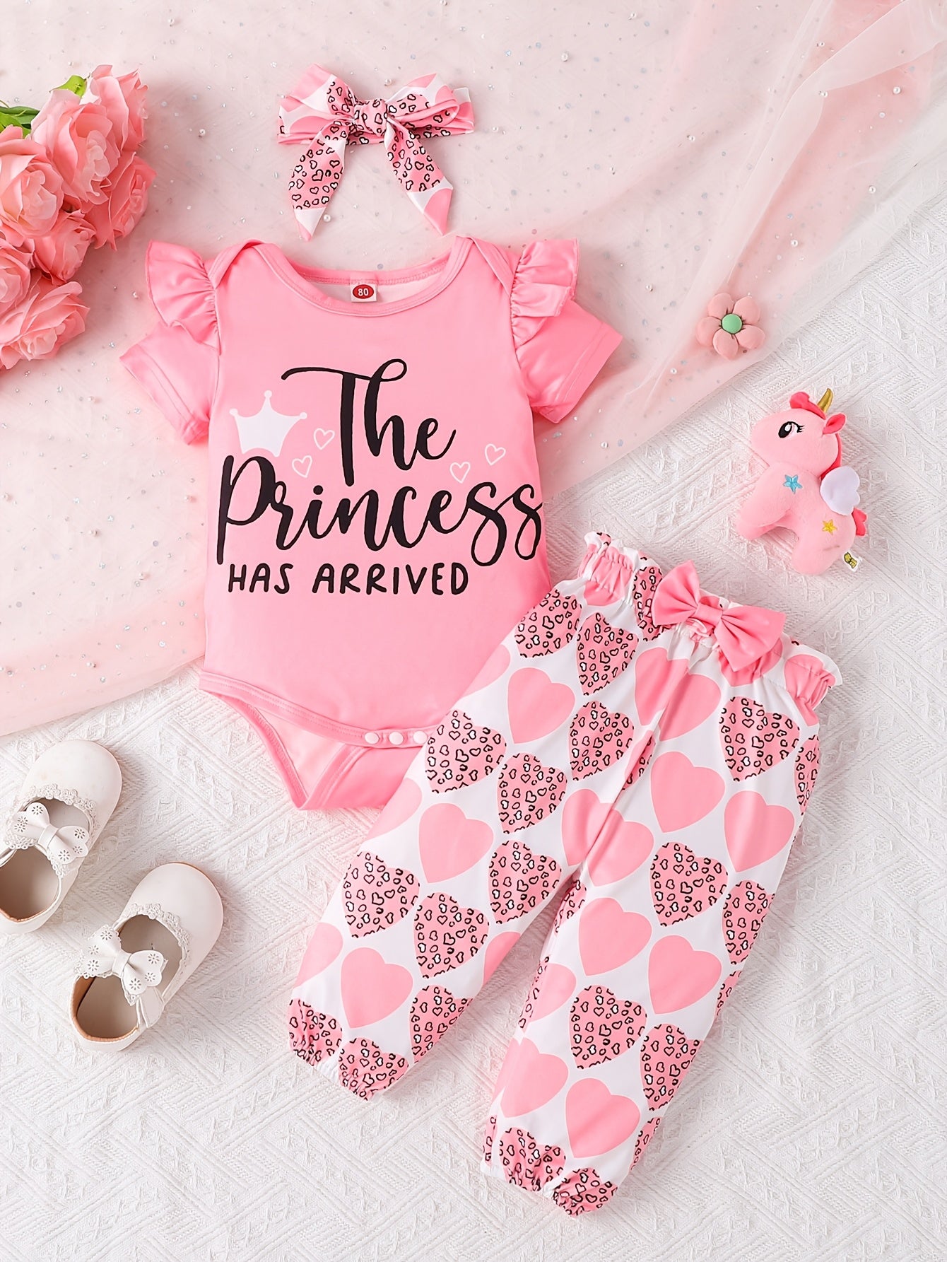 2 Sets Fashionable Printed Suits for Girls Newborn to 3 Years Outdoor Wear