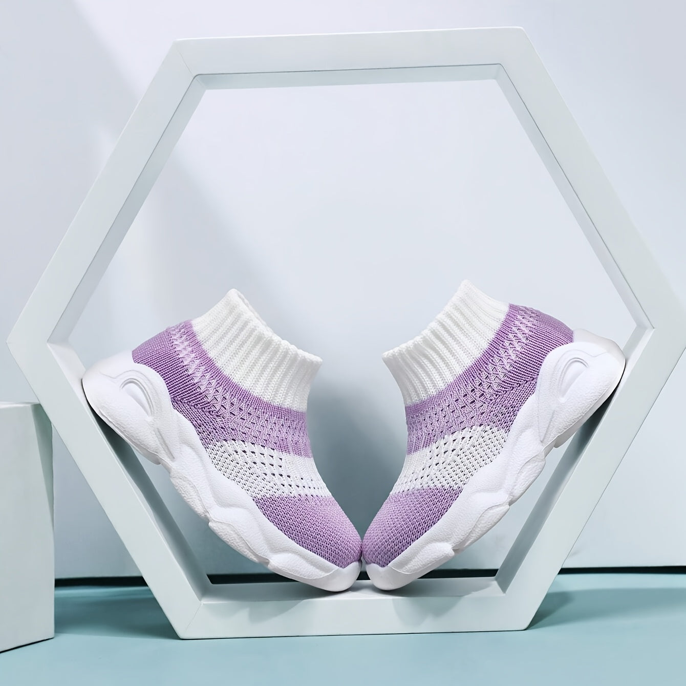 Classic Youngsters High-Top Sneakers Breathable Slip-On EVA Sole All-Season Casual Sports Shoes