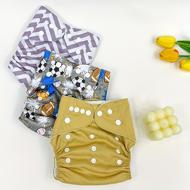 Reusable Cloth Diaper Set 6 Pieces Adjustable Leak Proof Maternity Bag for Babies 0-3 Years