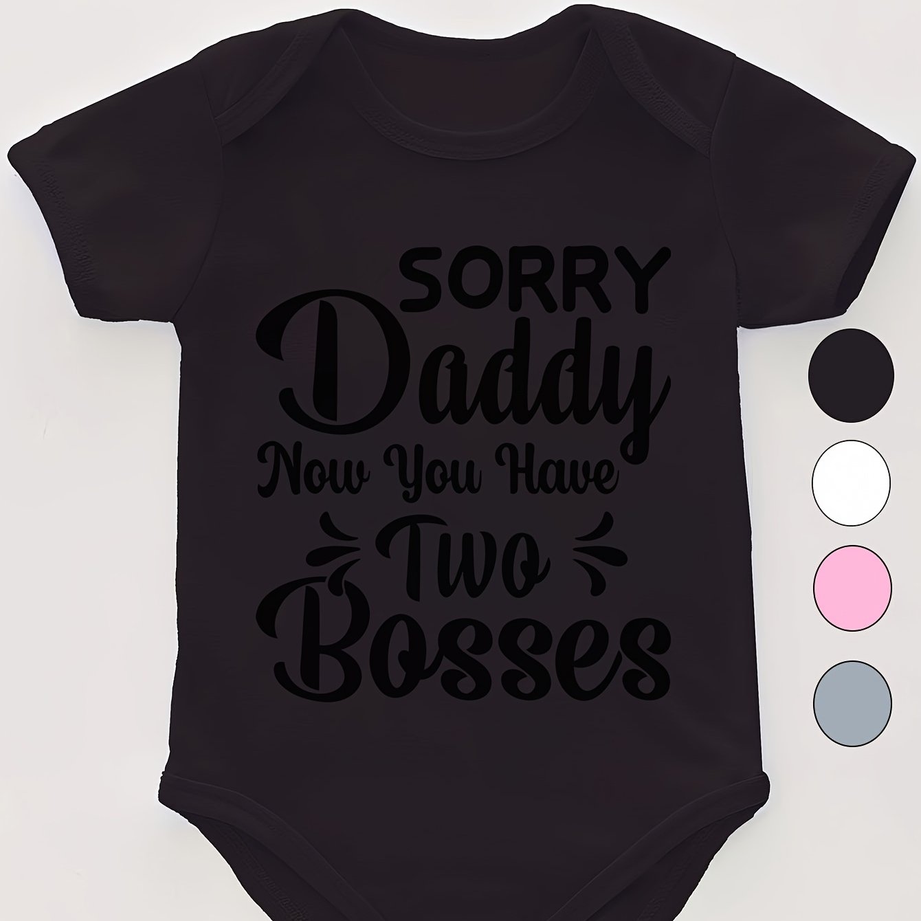 Sorry Daddy G Baby Story Family Fun Romper Soft Cotton Short Sleeve for Spring Summer