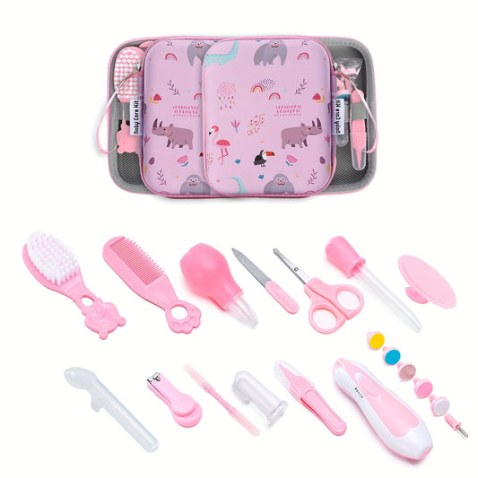 Essential Grooming Kit for Kids Includes Brush Comb Nail Clippers and Nasal Aspirator